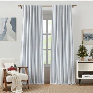 Amazon Blue and White Striped Curtains